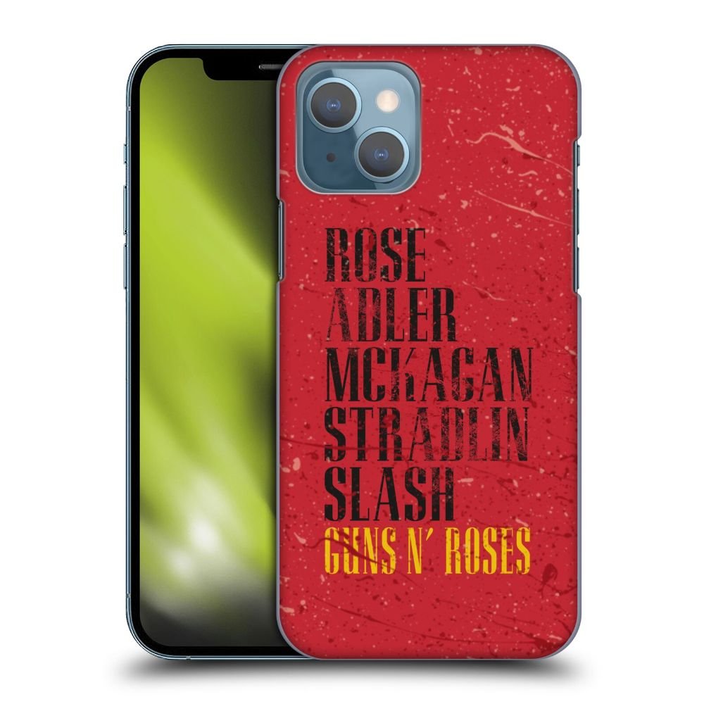 GUNS N ROSES ガンズアンドローゼズ (結成 40周年 ) - Names ハードcase / Apple iPhoneケース - PGS
